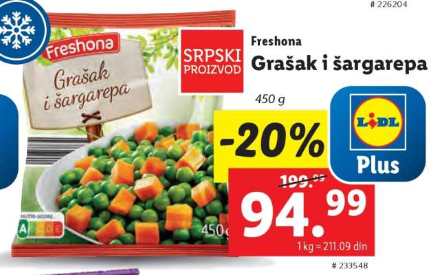 Freshona Grašak i šargarepa