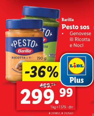 Barilla Pesto sos
