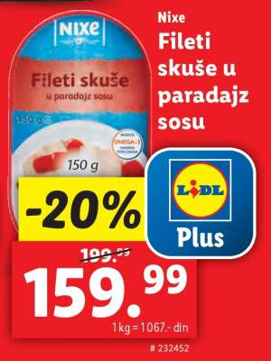 Nixe Fileti skuše u paradajz sosu