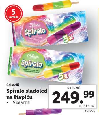 Gelatelli Spiralo sladoled na štapiću