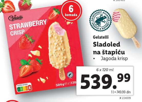 Gelatelli Sladoled na štapiću