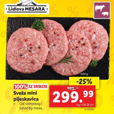 Sveža mini pljeskavica