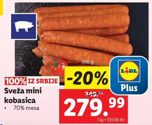 Sveža mini kobasica