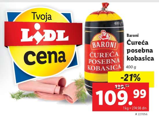 Baroni Ćureća posebna kobasica