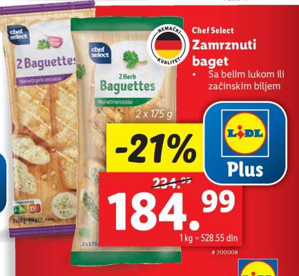Chef Select Zamrznuti baget