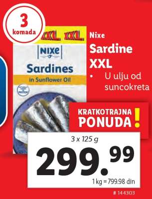 Nixe Sardine XXL