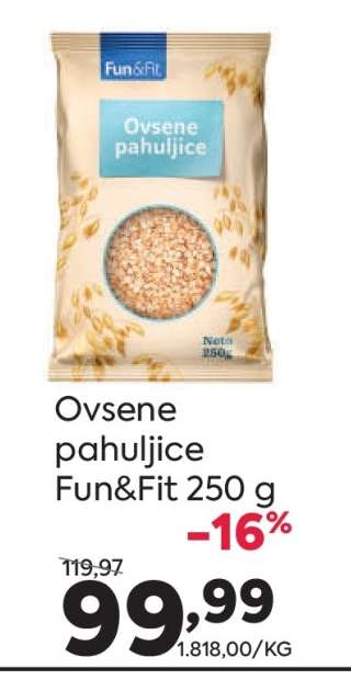 Ovsene pahuljice Fun&Fit 250 g