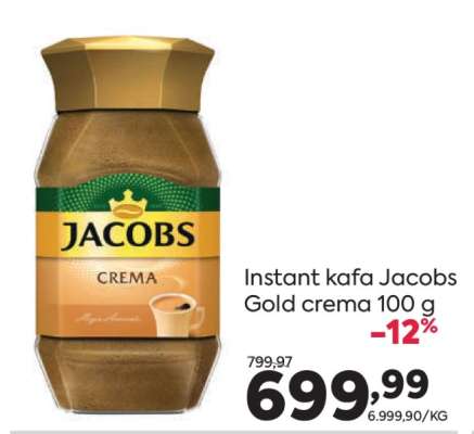 Instant kafa Jacobs Gold crema 100 g