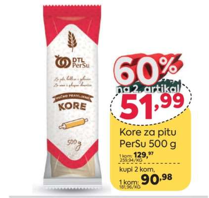 Kore za pitu PerSu 500 g