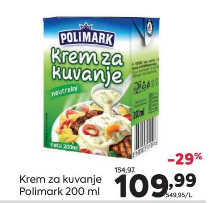 Krem za kuvanje Polimark 200 ml