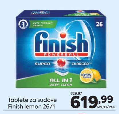 Tablete za sudove Finish lemon 26/1