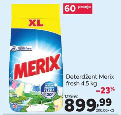 Deterdžent Merix fresh 4.5 kg