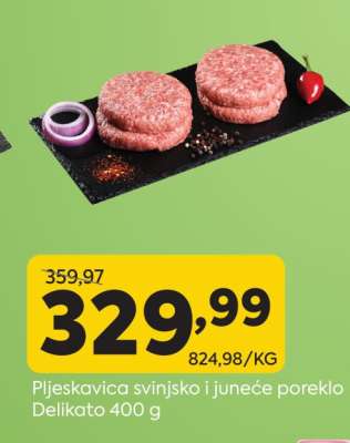Pljeskavica svinjsko i juneće poreklo