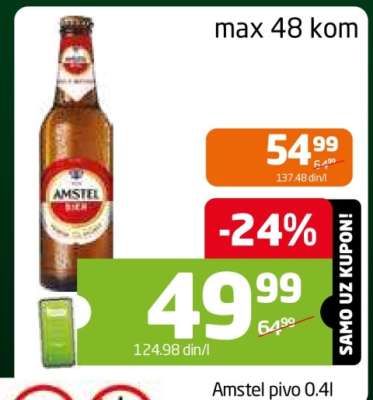 Amstel pivo 0.4l