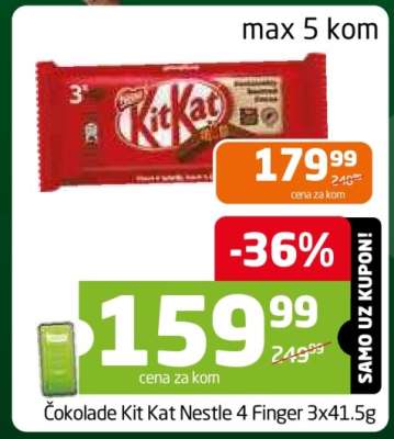 Čokolade Kit Kat Nestle 4 Finger 3x41.5g