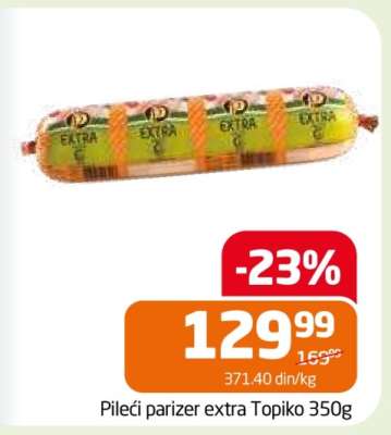 Pileći parizer extra Topiko 350g