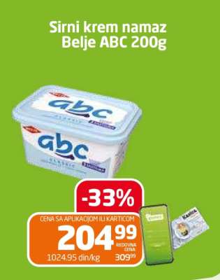 Sirni krem namaz Belje ABC 200g