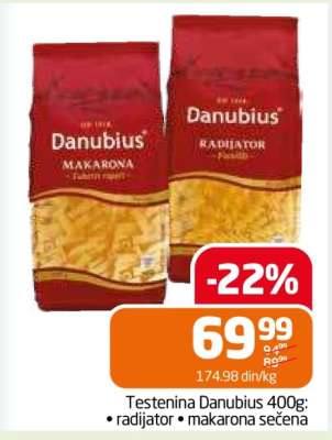 Testenina Danubius 400g