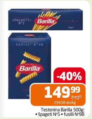 Testenina Barilla 500g