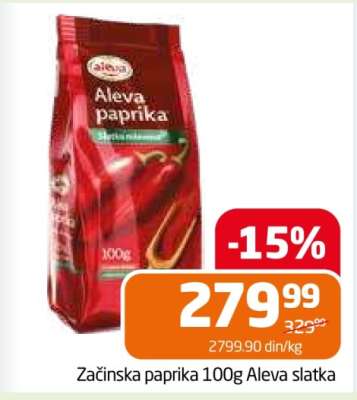 Začinska paprika 100g Aleva slatka