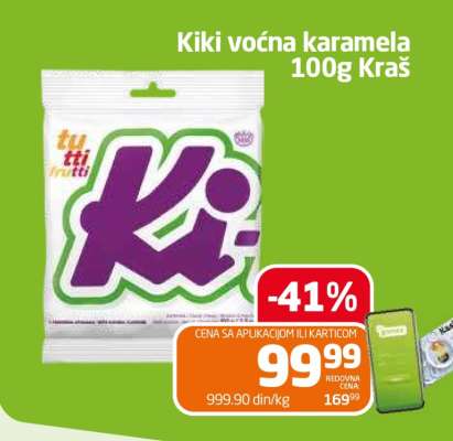Kiki voćna karamela 100g Kraš