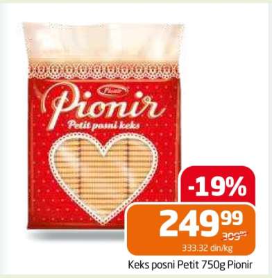 Keks posni Petit 750g Pionir