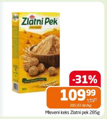 Mleveni keks Zlatni pek 285g