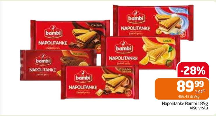 Napolitanke Bambi 185g