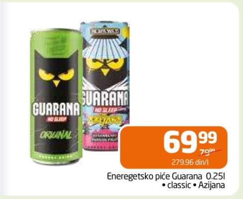 Energetsko piće Guarana 0.25l