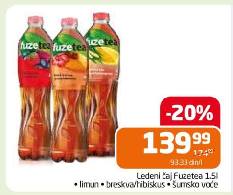 Ledeni čaj Fuzetea 1.5l