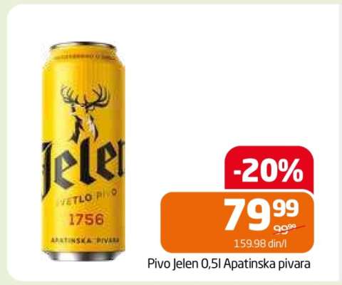 Pivo Jelen 0,5l Apatinska pivara