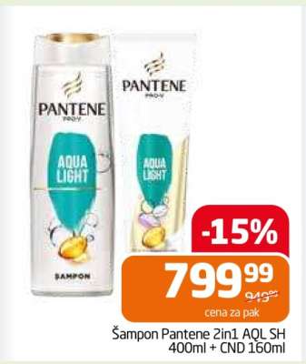 Šampon Pantene 2in1 AQL SH 400ml + CND 160ml