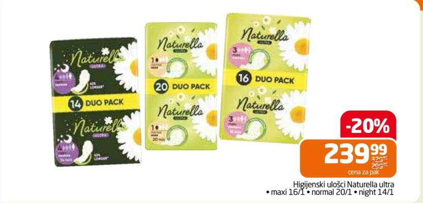Higijenski ulošci Naturella ultra