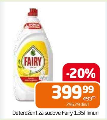 Deterdžent za sudove Fairy 1.35l limun