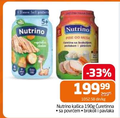 Nutrino kašica 190g Ćuretina