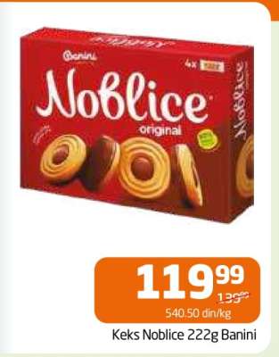 Keks Noblice 222g Banini