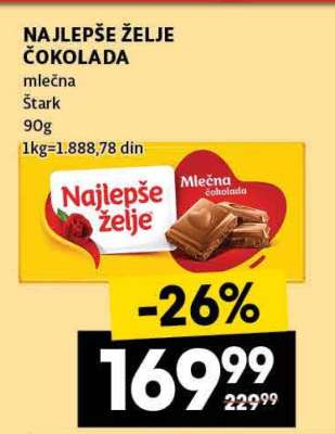 Najlepše želje čokolada