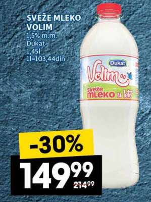 Sveže mleko Volim