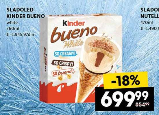 SLADOLED KINDER BUENO