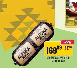Kobasica Alpska Mini 350g Yuhor