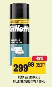 Pena za brijanje Gillette Sensitive 400ml