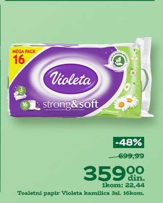 Toaletni papir Violeta kamilica 3sl. 16kom.