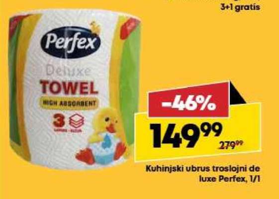 Kuhinjski ubrus troslojni de luxe Perfex, 1/1