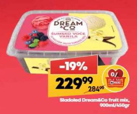 Sladoled Dream&Co fruit mix