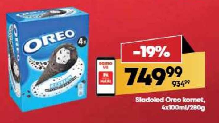 Sladoled Oreo kornet