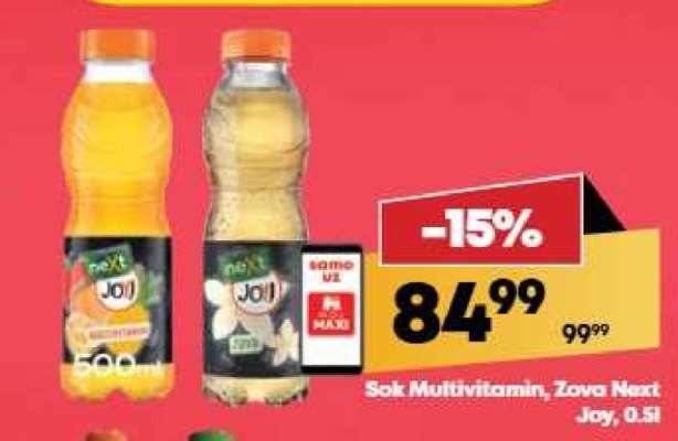 Sok Multivitamin, Zova Next Joy, 0.5l