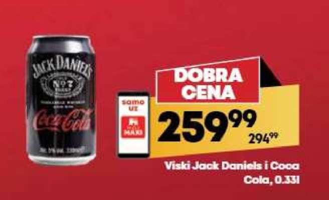 Viski Jack Daniels i Coca Cola, 0.33l
