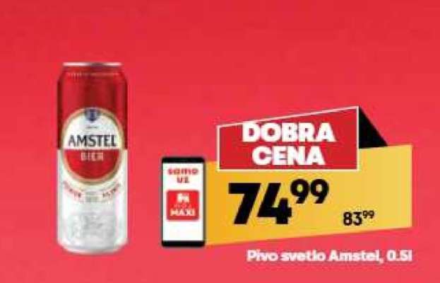 Pivo svetlo Amstel 0,5L