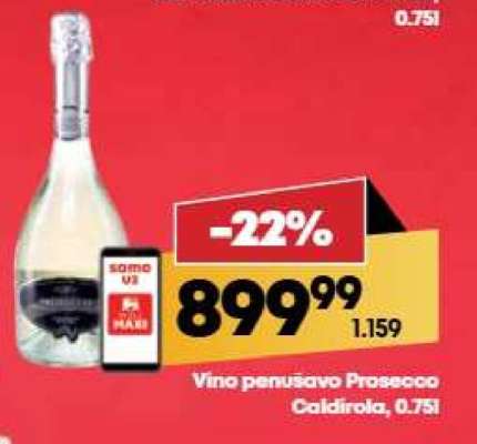 Vino penušavo Prosecco Caldirola 0,75l