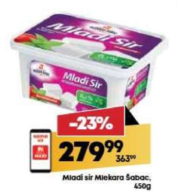 Mladi sir Mlekara Šabac, 450g